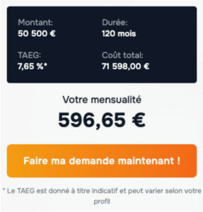 Exemple prêt